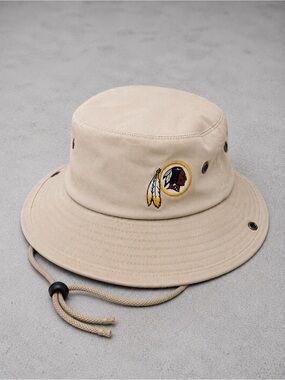 Vintage Reebok NFL Washington Redskins Boonie Bucket Hat Khaki S/M on Field